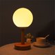 thumbnail image 3 of Lámpara de mesa pequeña de madera que decora el escritorio, la mesita de noche, el dormitorio, el estudio, la luz de noche de vidrio., 3 of 6
