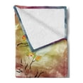 thumbnail image 2 of Abstract Soft Flannel Fleece Throw Blanket, Owl Bird on Autumn Tree with Colorful Watercolor Background Print, Cozy Plush for Indoor and Outdoor Use, 50" x 70", Multicolor, by Ambesonne, 2 of 5