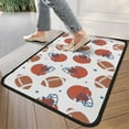 thumbnail image 4 of White Background Football Helmets Pattern Door Rugs,Washable Non Slip Door Mats Indoor,Decorative Door Mats,Entry Mat Indoor for Entrance,Bedroom,Kitchen,Bathroom,30"x17", 4 of 6