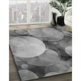 thumbnail image 3 of Ahgly Company Machine Washable Indoor Round Transitional Carbon Gray Area Rugs, 3' Round, 3 of 7