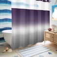 thumbnail image 5 of No Hook Shower Curtain with Built-in Rings - Purple Grey Gradient Washable Waterproof Fabric Bathroom Curtains for Hotel,Rentals, 72 X 72 Inch Long , Abstract Watercolors, 5 of 9