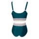 thumbnail image 5 of WILLBEST Traje de Baño de Natación conjuntos de Bikini de Cintura Alta para Mujer Trajes de Baño de Dos Piezas de Corte Alto Trajes de Baño deportivos con Bloques de Color, 5 of 5