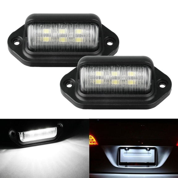 6 Led Car License Number Plate Light For Suv Truck Trailer Van Tag Step Lamp