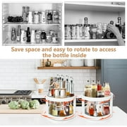 SUNFICON 2 Tier Lazy Susans Turntable - 10 Inch Pantry Cabinet Lazy Susan Storage Turntable Rotating Spice Rack for Spices, Condiments, Baking