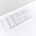 thumbnail image 2 of iDesign 4-Piece Recycled Plastic Small Stackable Kitchen Organizer Bin with Integrated Handles for Kitchen Fridge Freezer Pantry & Cabinet Organization The Linus Collection - 10"" x 4"" x 5"" Cle, 2 of 4