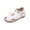 White, variant on XIMIN Toddler Girls Closed-Toe Sandals with Adjustable T-Strap Breathable Cutout Design Non-Slip Sole Summer Shoes for Kids Casual Wear (White, 18-24 Months)