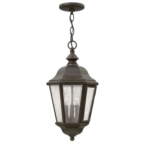 3 Light Large Outdoor Hanging Lantern In Traditional Style 10 Inches Wide By 19.5 Inches High-Oil Rubbed Bronze Finish-Led Lamping Type Hinkley