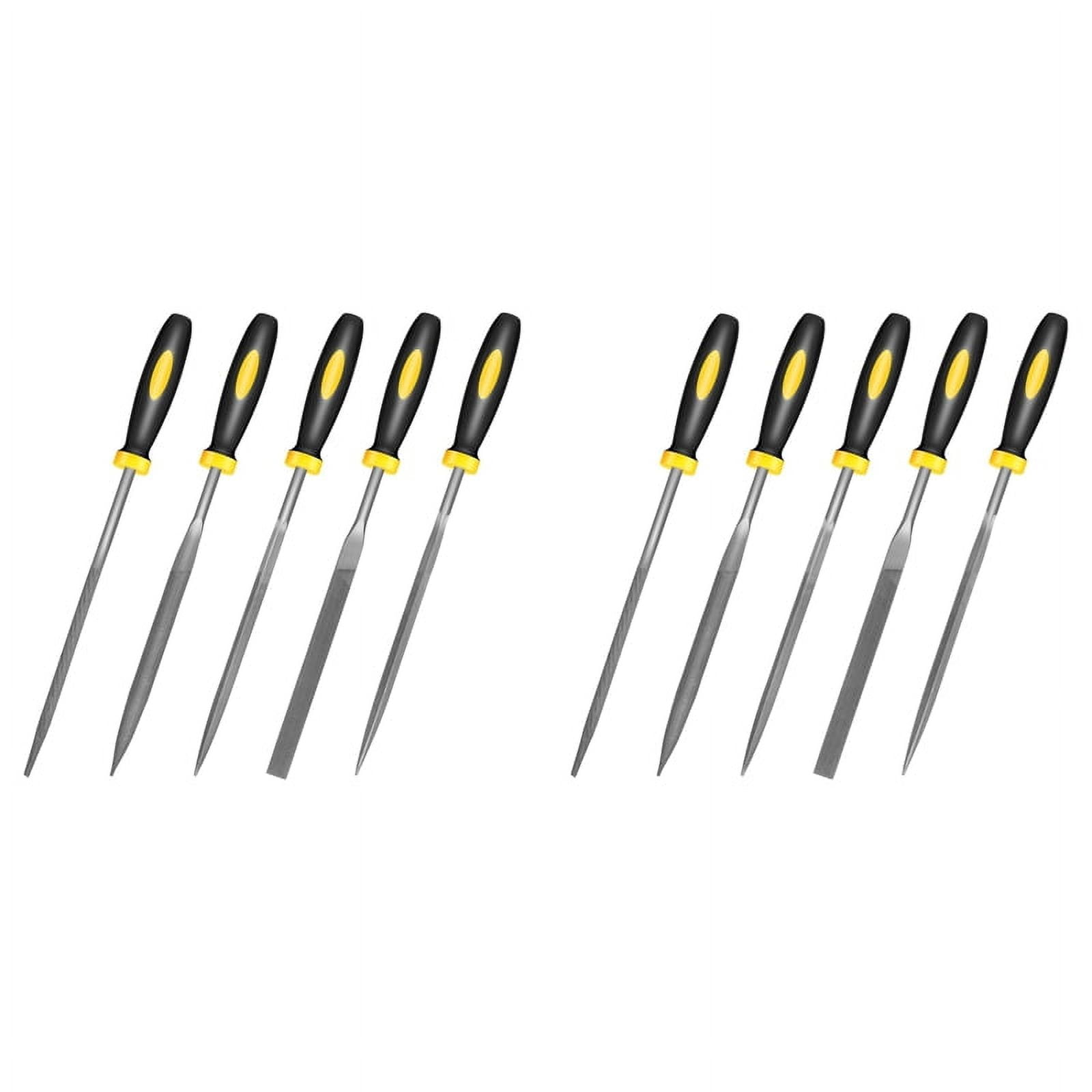 Lot De 5 Limes Métalliques à Main – 6,3 Pouces, Forme Aiguille, SODIAL
