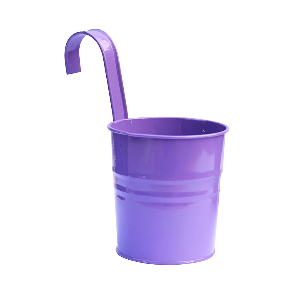 Balcony Flower Pots Colorful Metal Hanging Bucket Hanging Pot Wallhung