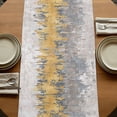 thumbnail image 5 of Table Runners 70 Inches Long Dress Scarves, Yellow Grey Abstract Farmhouse Coffee/Dining/Kitchen Table Decor, Holiday Table Runner, Gradient Geometric Graffiti Modern Art 13x70 Inch, 5 of 9
