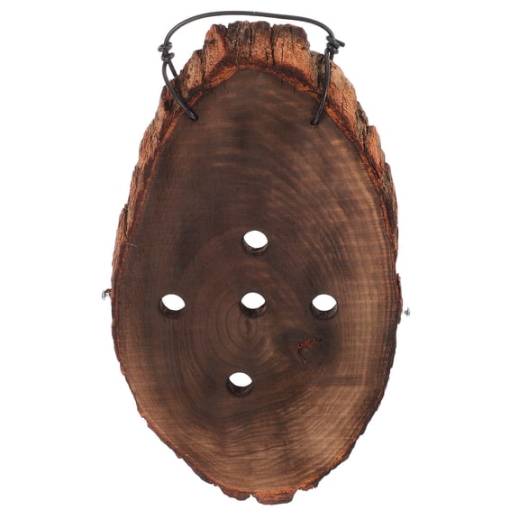 Hemobllo Solid Wood Wall Planter Coffee Color Mounted Board for Succulents Ferns Orchids