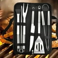 thumbnail image 2 of Shijinpojj Stainless steel oven set barbecue combination tool outdoor BBQ barbecue set barbecue set storage portable cloth bag baking tool, 2 of 10
