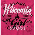 thumbnail image 2 of Wisconsin Fancy Feminine Filagree Women's Graphic T Shirt Tees Brisco Brands S, 2 of 6