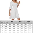 thumbnail image 2 of Vestidos Casuales Vestido de una línea de mujer Vestido de verano sin espalda con cuello cuadrado para cóctel (Blanco L) Ygjytge para Mujer Blanco T M, 2 of 7