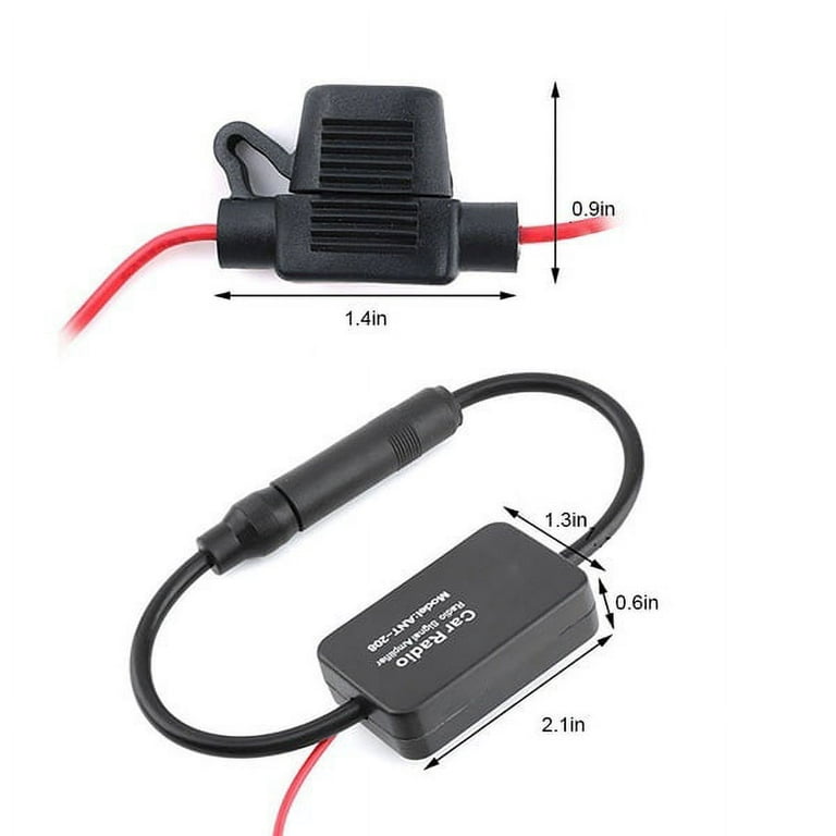 CLEARANCE! Universal Car Antenna Radio Practical FM Signal Amplifier  Anti-interference Universal FM Booster Amp Car