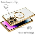 thumbnail image 2 of Dteck for iPhone 11 Pro Max Case Magnetic Compatible with MagSafe, Soft Plating TPU Bumper Anti-Scratch Shockproof Clear Cover with Camera Lens Protector for iPhone 11 Pro Max,Gold, 2 of 4