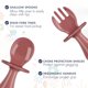 thumbnail image 4 of Juego de vajilla, cuchara y tenedor de PP para bebés y niños pequeños, destete del bebé antiasfixia y alimentación independiente Zhivalor BST3040470-3, 4 of 5