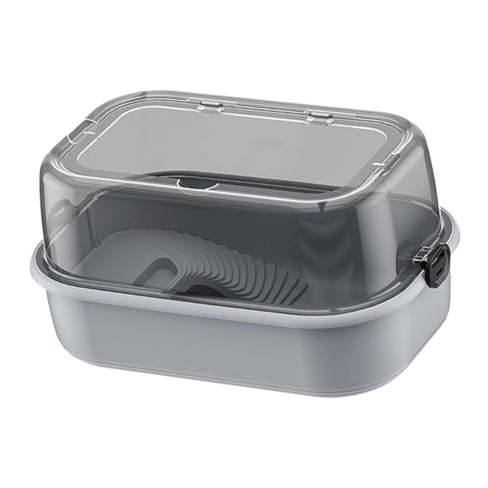 TOOYFUL Turtle Aquarium Reptiles Turtle Detachable Easy to Change Water Turtle Habitat Turtle Tank for Terrapin Turtle Tortoise Amphibians Gray