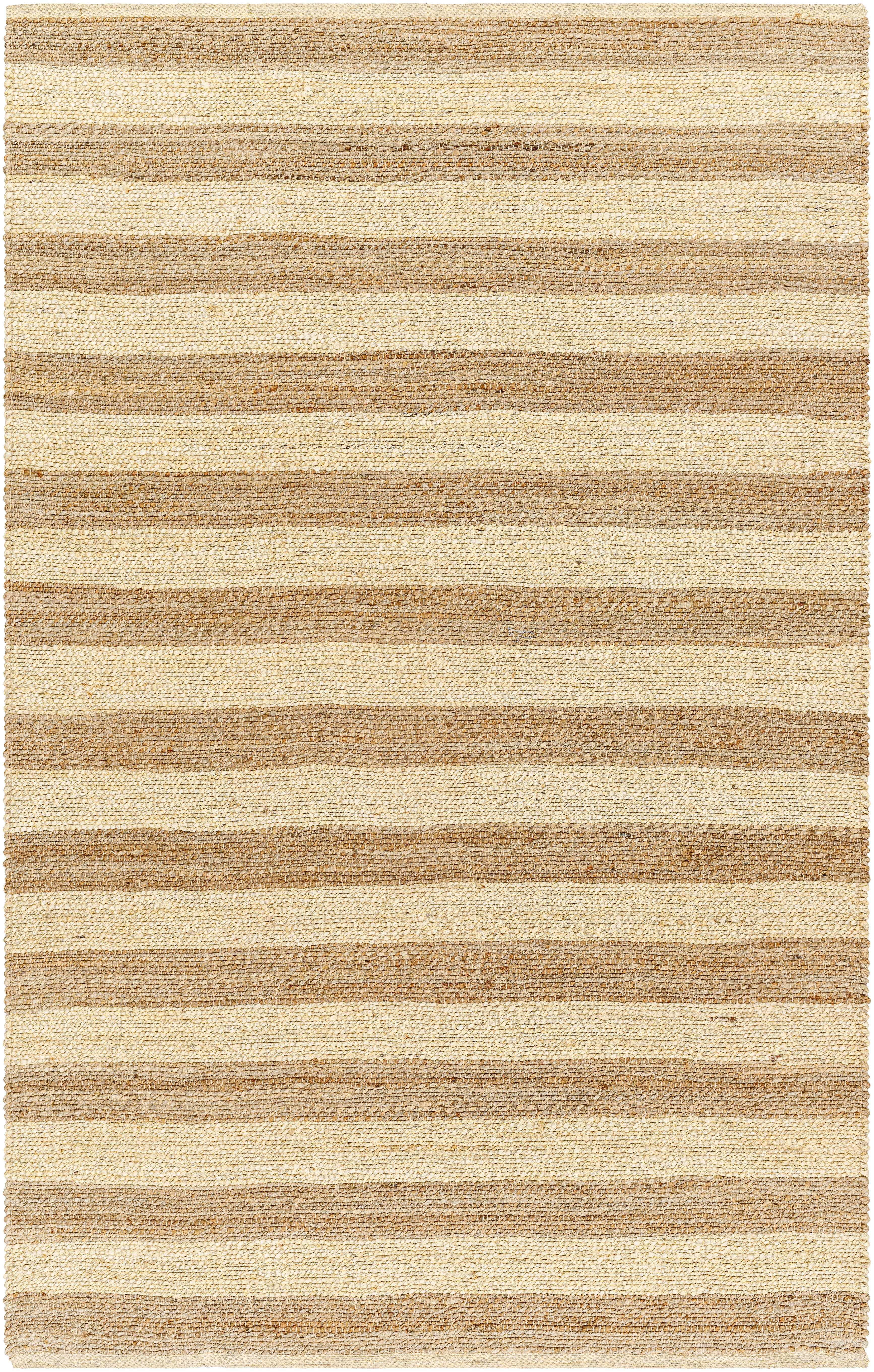 Hauteloom Ilkay Jute Living Room, Bedroom Area Rug - Farmhouse - Light Beige - 8' x 10'