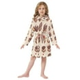 thumbnail image 6 of FORMRS Niños Bathrobe Unisex Hooded Robe Soft Plush Pajamas Sleepwear, Size 4-6T, Pink Cakes, 6 of 7