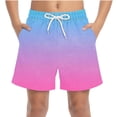 thumbnail image 3 of Bovxnpu Boys Swim Trunks Athletic Beach Shorts Solid Boys Swim Trunks Pockets for Beach Vacation and Surfing Shorts, 3 of 9