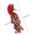thumbnail image 4 of LOLIPPYY 2-Pack Red Artificial Hanging Flower Vines for Garden, Wall Decor, Wedding, Party, and Home Decoration, 4 of 6