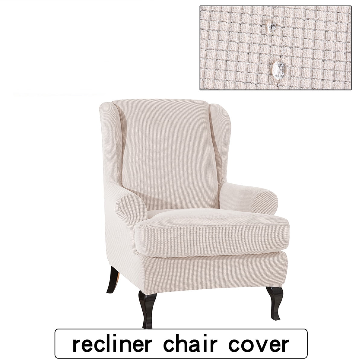 Stretch Wing Chair Covers Fabric Armchair Covers Elastic Wingback Chair Slipcovers Non Slip Armchair Cover Couch