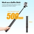 thumbnail image 3 of Riwcyla UURig Banque d'Alimentation Extensible Poignée de Main 4800mAh Grande Capacité Prise de Charge USB, Sortie A et Type, Entrée C 4, section Télescopique Selfie Stick avec Trépied Adaptateur de Montage Sport Couvre-Câble USB, 3 of 6