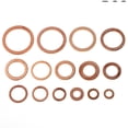 thumbnail image 1 of FUTUREORYY 1 Box of 150pcs Copper Sealing Gaskets Golden Flat for Automotive Engine Components, 1 of 8