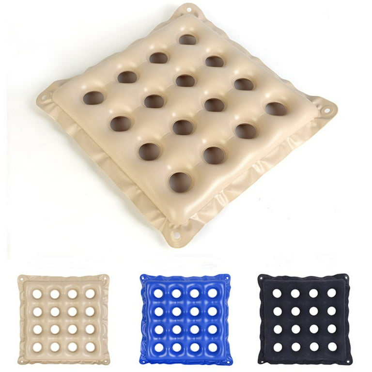 Inflatable Seat Cushion, 16 Holes Concave and Convex Air Inflatable Seat  Waffle Cushion, Wheelchair Cushions for Pressure Sores for Sitting (Beige)