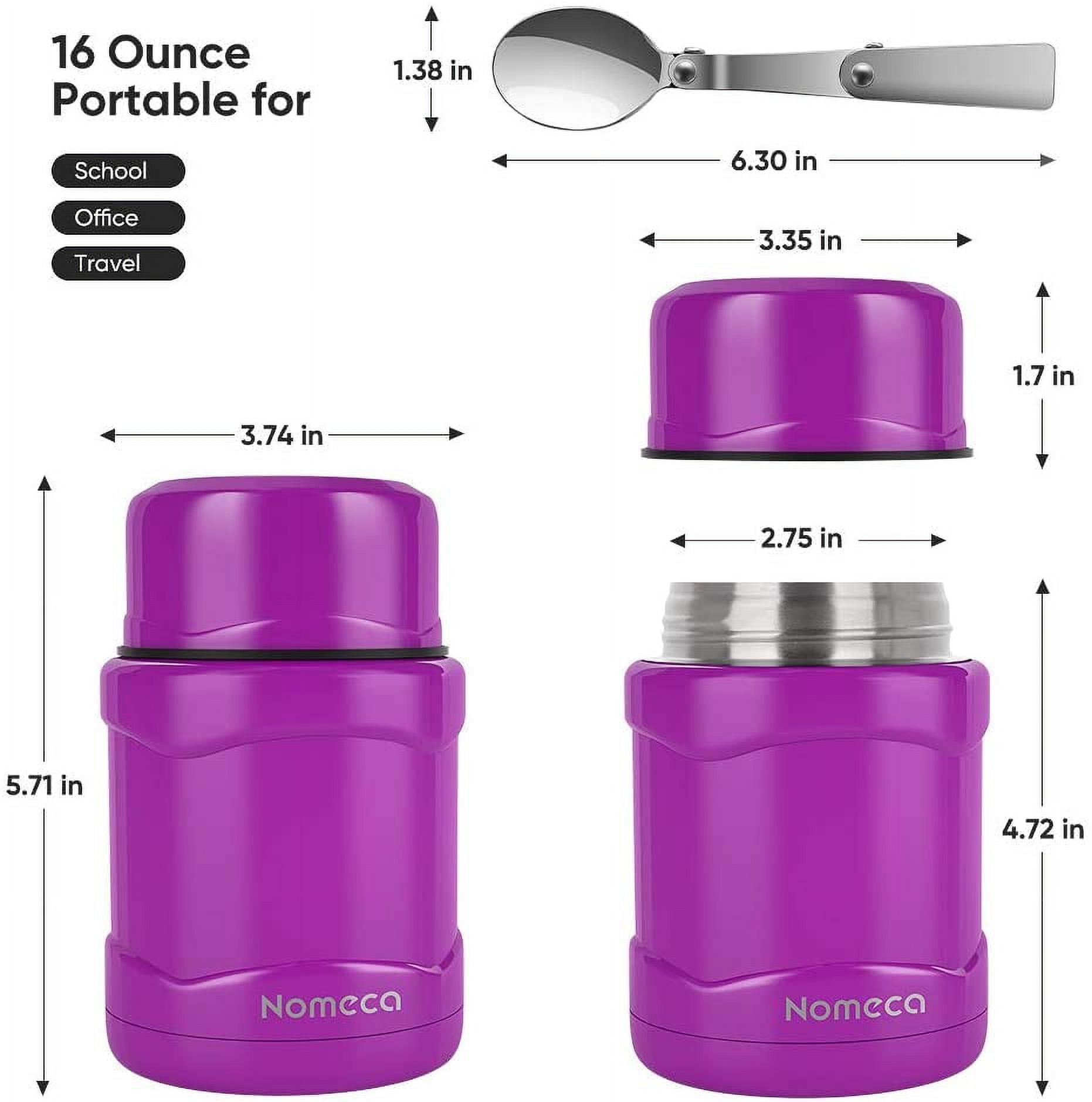 DaCool Insulated Food Jar Soup Thermos Lunch Food Container for