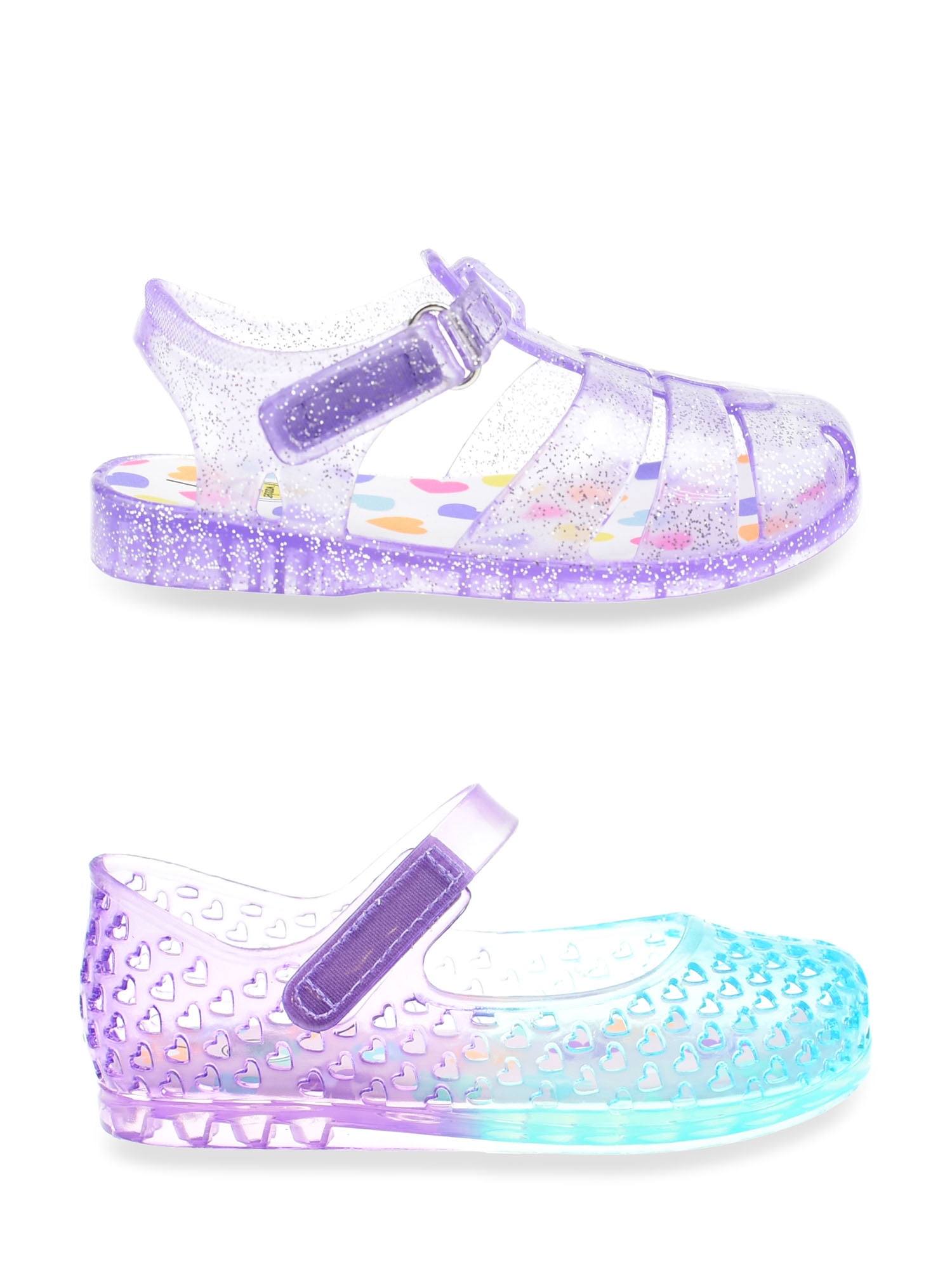 Wonder Nation Toddler Girl Jelly Sandals 2-Pack