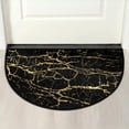 thumbnail image 7 of Black Marble Print Half Round Door Mat, Marble Non-Slip Half Circle Rug Doormats Absorbent Washable for Indoor Outdoor Kitchen Bedroom Home Decor 24"x36", 7 of 7