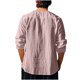 thumbnail image 5 of Blusas y camisas de manga larga con cuello redondo para hombre, informales, de color liso, con hombros descubiertos, rectas, con lazo en el pecho, cuello redondo, manga larga, blusas de licra., 5 of 8