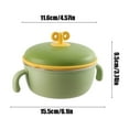 thumbnail image 3 of Stainless Steel Food Bowl with Lid 250-360ml Insulated Toddler Bowl& 304 Stainless Steel Detachable Easy-Grip Hles 6.1x4.56x3.74in Blue/Pink/Green, 3 of 6