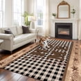 thumbnail image 2 of 5'x7' Area Rugs for Living Room Bedroom, Farmhouse Washable Rug Carpet Runner Indoor Outdoor, Vintage Country Texas Star Plaid Wooden Grain Non Slip Floor Mats Area Rug for Kitchen, Nursery, 2 of 8
