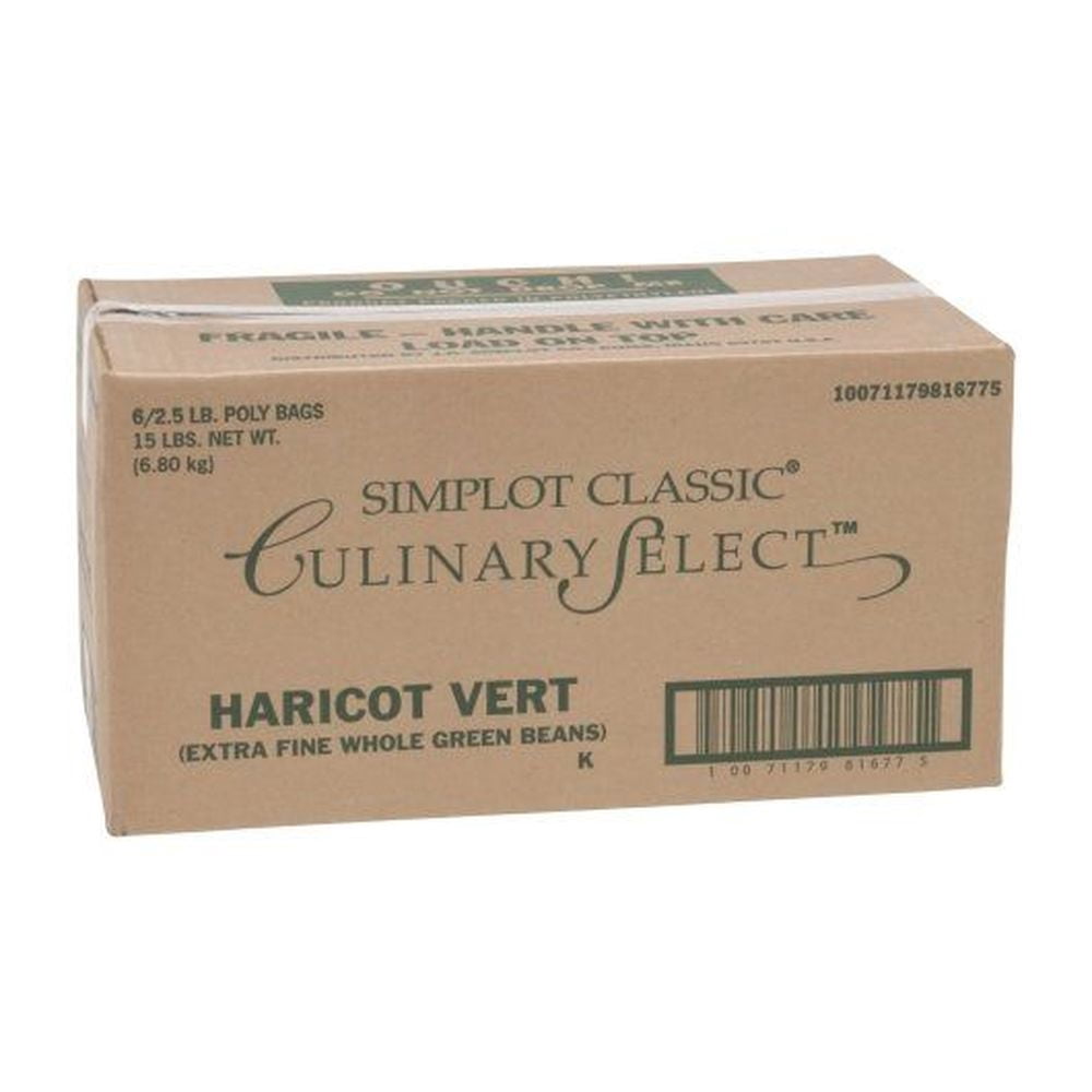 Culinary Select Haricot Vert - 2.5 lb. package, 6 packages per case