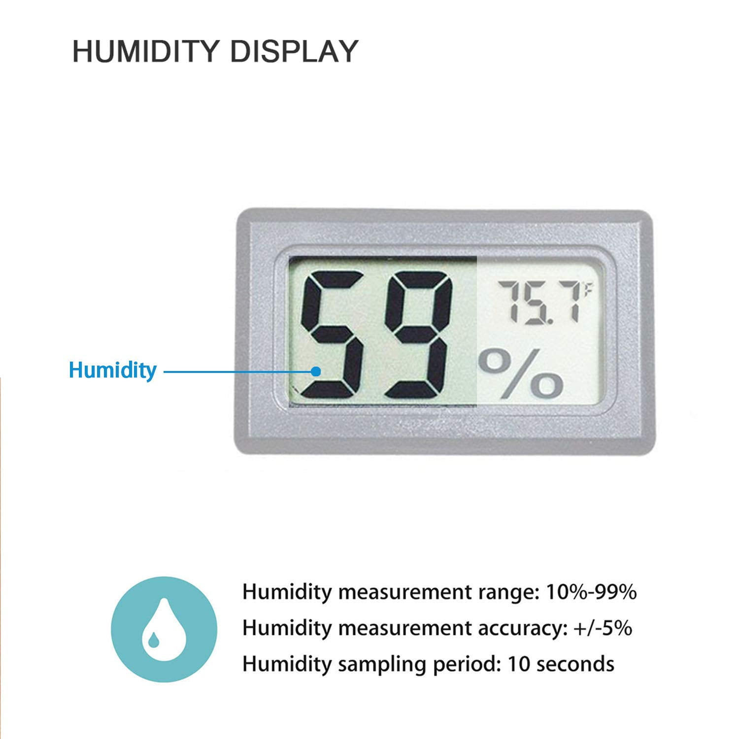 Digital Electronic Thermometer Hygrometer, Mini Fahrenheit (℉) LCD Display 12PCS
