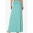 thumbnail image 2 of Jupe Longue Maxi Décontractée en Jersey Drapé Pliable pour Femmes P-3X, 2 of 7