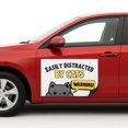 thumbnail image 1 of Warning Easily Distracted By Car Magnet Sign by DC, Flexible Car Magnetic Sheets with Adhesive Backing, 12"x18" Bumper Magnet Sticker for Vehicles, Trucks & Business Advertising Signs 2 PC, USA Made, 1 of 7