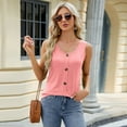 thumbnail image 4 of Womens Tops Summer Loose Fit Sleeveless Solid Color Tank Tops Shirts S-M-L-XL-XXL, 4 of 8