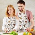 thumbnail image 3 of Red Mushroom Plant Light Pattern Apron-Garden Aprons for Women with Pockets-Cotton Linen Waterproof Kitchen Cooking Gardening Aprons Adjustable for Kitchen,Cooking,BBQ and Salon 33x27 Inch, 3 of 7