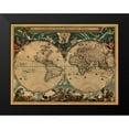 thumbnail image 2 of Blaeu, Johannes 24x19 Black Modern Framed Museum Art Print Titled - New and Accurate Map of the World, 2 of 5