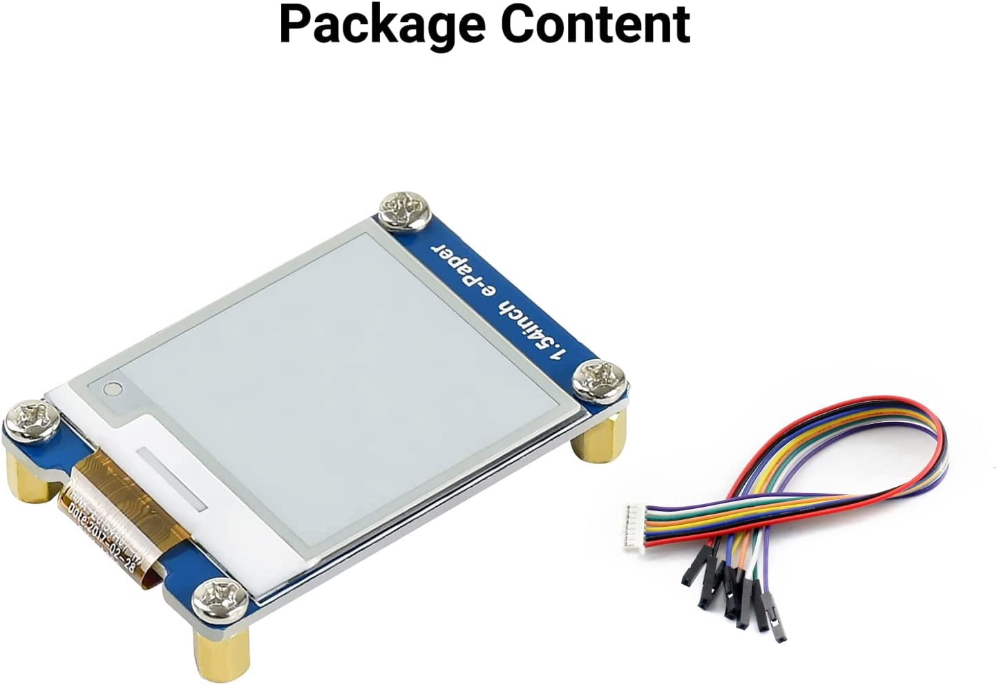 1.54 Inch E-Paper Display Panel Module V2 Kit 3.3v/5v 200x200 Resolution E-Ink Electronic Screen Partial Refresh for /Jetson Nano/Arduino/STM32 with SPI Interface