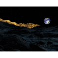 thumbnail image 2 of Illustration of the peaks surrounding the Peary crater on Earths moon Poster Print, 2 of 2