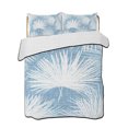 thumbnail image 2 of Quilts Full Size, Sky Blue Palm Leaves Coastal Soft Comforter Bedding Set for Bed, Summer Tropical Botanical Lightweight Quilted Bedspread with Pillow Cover(2 Pieces) for All Season, 78x90 Inch, 2 of 9