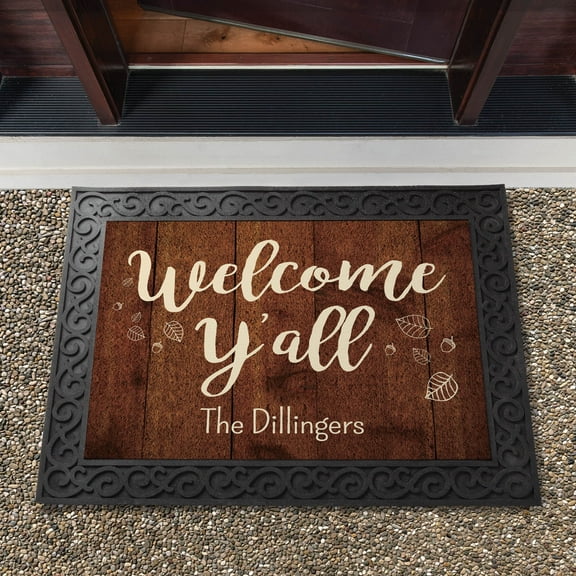 Welcome Y'All Personalized Doormat