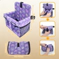 thumbnail image 6 of HOOETOON Shopping Cart Cover High Chair Cover Baby 2 in 1 Machine Washable Cotton Padded Safety Harness Toy Tether Toddler Infant Boy Girl,Flower Purple, 6 of 7