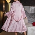 thumbnail image 3 of Women's Casual Fashion Sexy Imitation Silk Pajamas Ice Silk Home Clothes Sling Robe Suit, 3 of 3