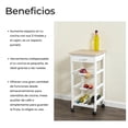 thumbnail image 4 of Carrito De Servicio Con Ruedas, 3 Niveles ELLEGANCE HOUSEWARE KT44135, 4 of 5